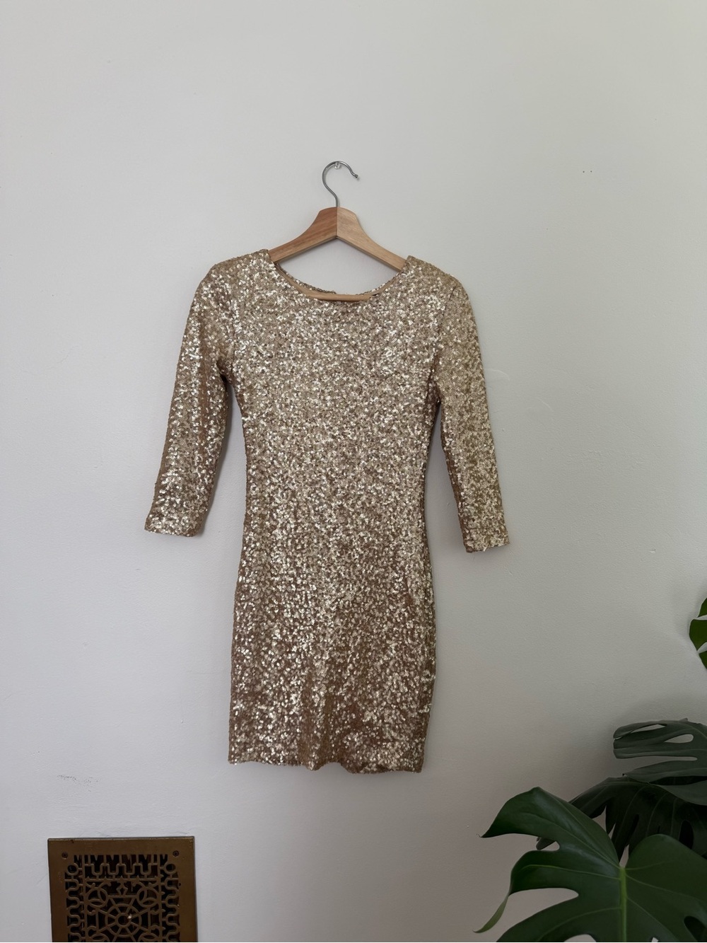 Gold Sequin Bodycon Dress